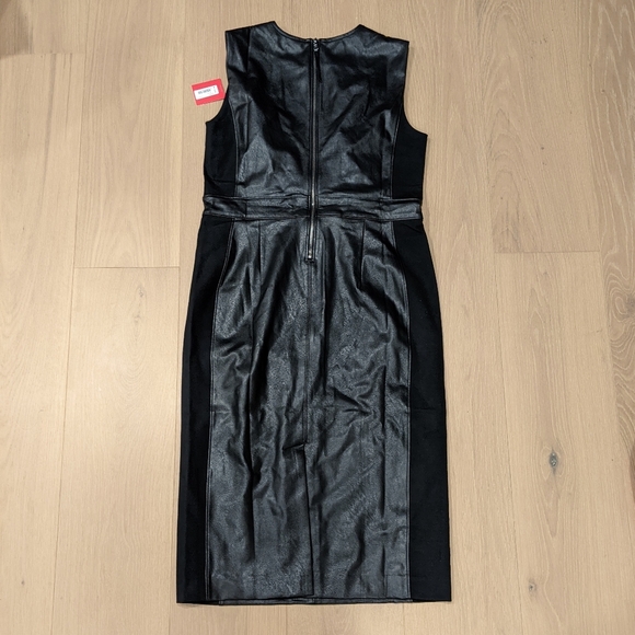 Faux Leather form fitting dress - Picture 2 of 6